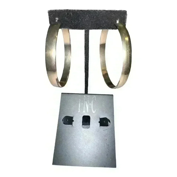 I.N.C. International Concepts Gold Tone Hoop Earrings - Picture 2 of 6